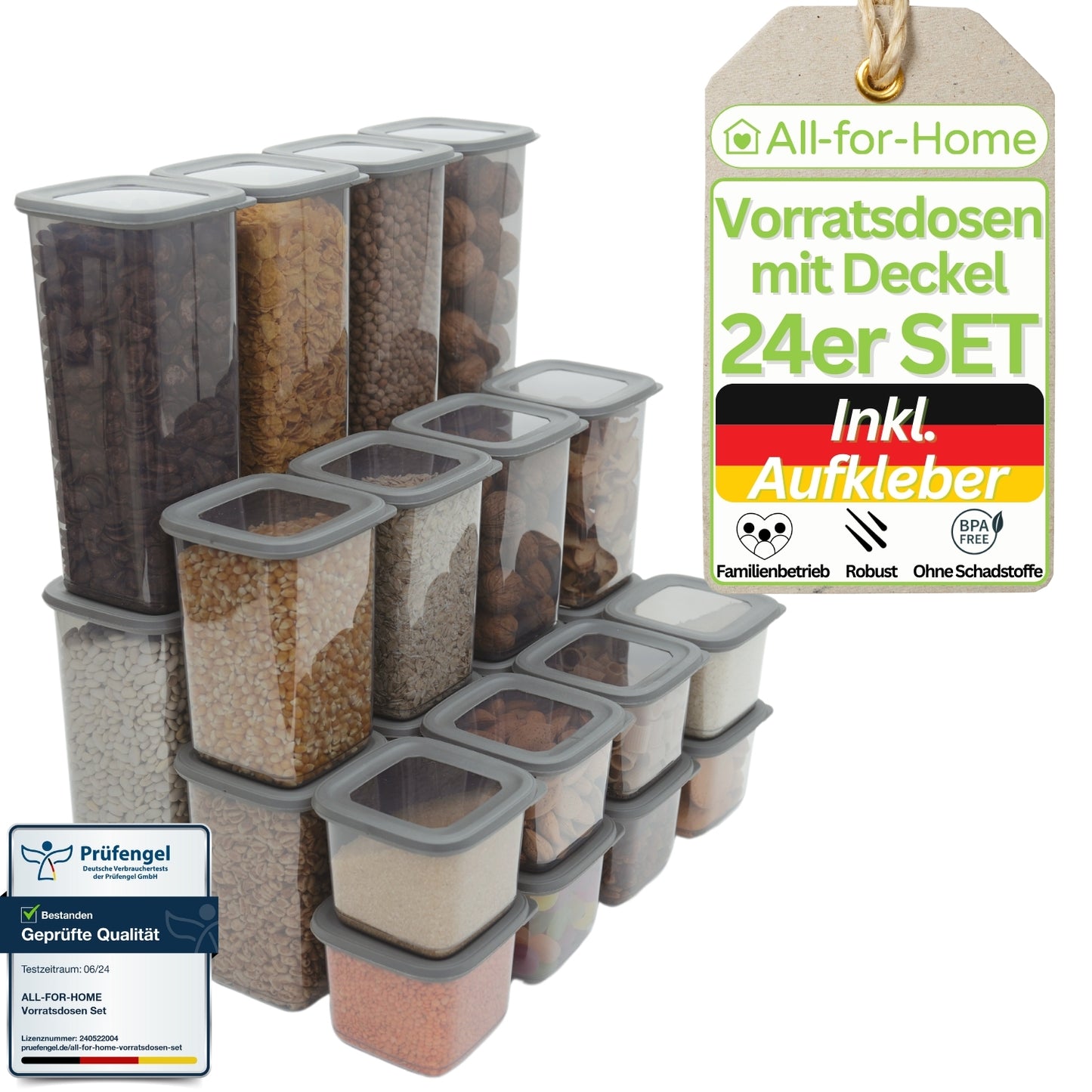 Vorratsdosen als Küchenorganizer ideal in Anthrazit